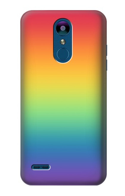 S3698 LGBT Gradient Pride Flag Hülle Schutzhülle Taschen für LG K8 (2018)