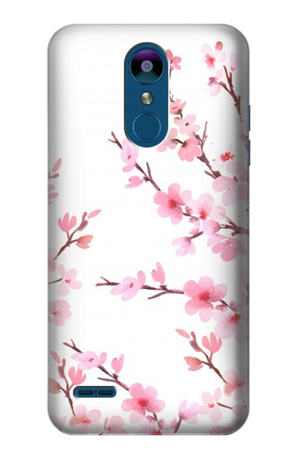 S3707 Pink Cherry Blossom Spring Flower Hülle Schutzhülle Taschen für LG K8 (2018)