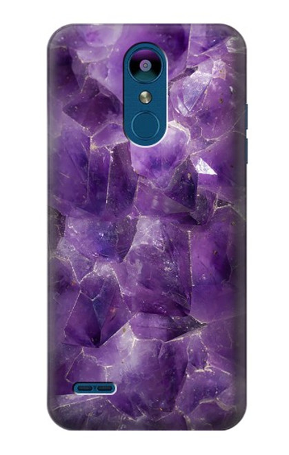 S3713 Purple Quartz Amethyst Graphic Printed Hülle Schutzhülle Taschen für LG K8 (2018)