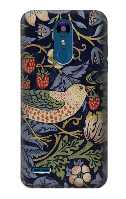 S3791 William Morris Strawberry Thief Fabric Hülle Schutzhülle Taschen für LG K8 (2018)