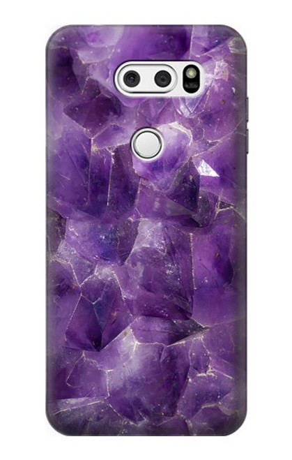 S3713 Purple Quartz Amethyst Graphic Printed Hülle Schutzhülle Taschen für LG V30, LG V30 Plus, LG V30S ThinQ, LG V35, LG V35 ThinQ