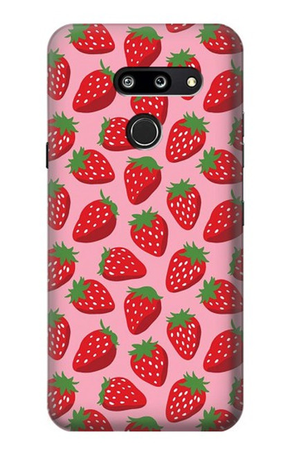 S3719 Strawberry Pattern Hülle Schutzhülle Taschen für LG G8 ThinQ