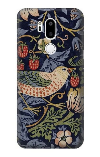 S3791 William Morris Strawberry Thief Fabric Hülle Schutzhülle Taschen für LG G7 ThinQ