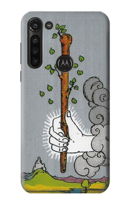 S3723 Tarot Card Age of Wands Hülle Schutzhülle Taschen für Motorola Moto G8 Power