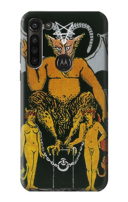 S3740 Tarot Card The Devil Hülle Schutzhülle Taschen für Motorola Moto G8 Power