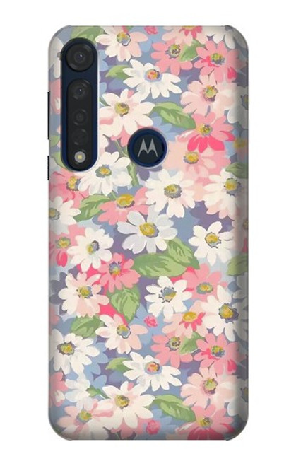 S3688 Floral Flower Art Pattern Hülle Schutzhülle Taschen für Motorola Moto G8 Plus