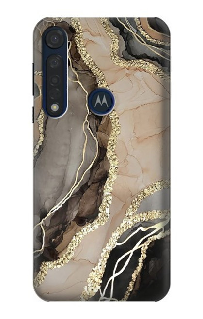 S3700 Marble Gold Graphic Printed Hülle Schutzhülle Taschen für Motorola Moto G8 Plus