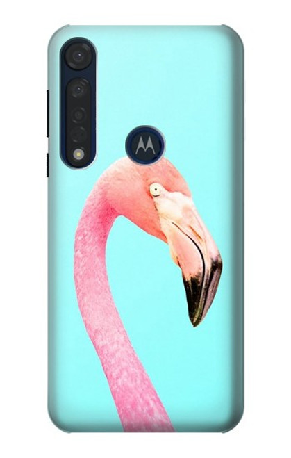 S3708 Pink Flamingo Hülle Schutzhülle Taschen für Motorola Moto G8 Plus