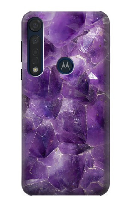 S3713 Purple Quartz Amethyst Graphic Printed Hülle Schutzhülle Taschen für Motorola Moto G8 Plus