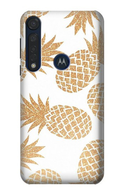 S3718 Seamless Pineapple Hülle Schutzhülle Taschen für Motorola Moto G8 Plus