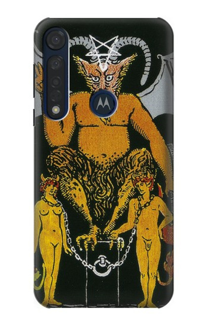 S3740 Tarot Card The Devil Hülle Schutzhülle Taschen für Motorola Moto G8 Plus