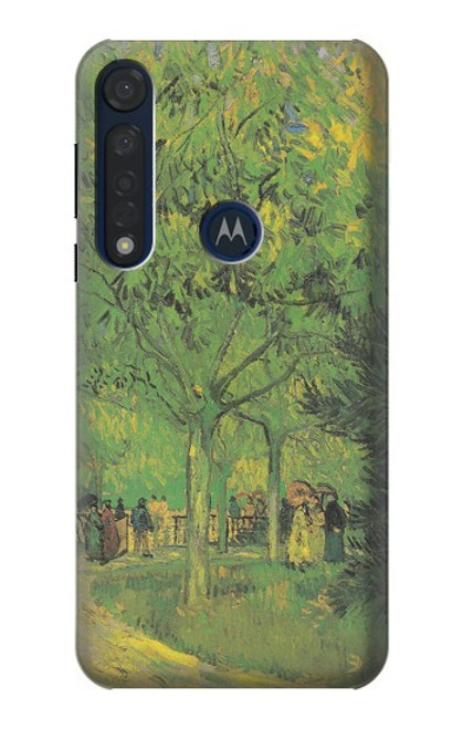 S3748 Van Gogh A Lane in a Public Garden Hülle Schutzhülle Taschen für Motorola Moto G8 Plus