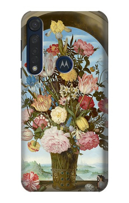 S3749 Vase of Flowers Hülle Schutzhülle Taschen für Motorola Moto G8 Plus
