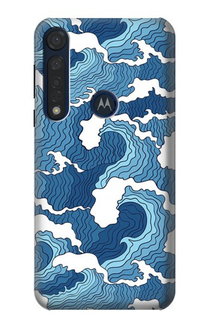 S3751 Wave Pattern Hülle Schutzhülle Taschen für Motorola Moto G8 Plus