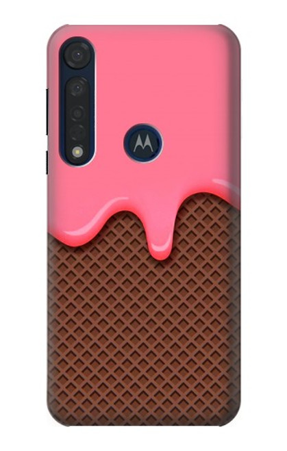 S3754 Strawberry Ice Cream Cone Hülle Schutzhülle Taschen für Motorola Moto G8 Plus