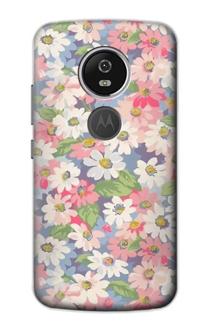S3688 Floral Flower Art Pattern Hülle Schutzhülle Taschen für Motorola Moto E5 Plus