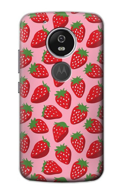 S3719 Strawberry Pattern Hülle Schutzhülle Taschen für Motorola Moto G6 Play, Moto G6 Forge, Moto E5