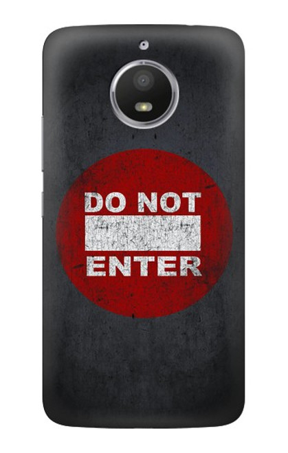 S3683 Do Not Enter Hülle Schutzhülle Taschen für Motorola Moto E4 Plus