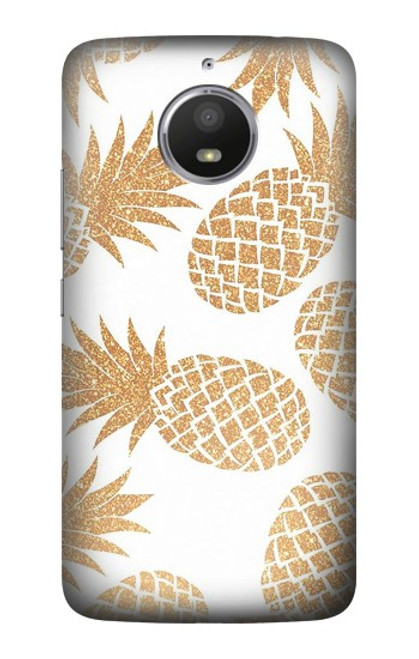 S3718 Seamless Pineapple Hülle Schutzhülle Taschen für Motorola Moto E4 Plus