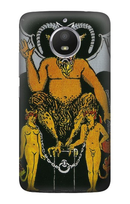 S3740 Tarot Card The Devil Hülle Schutzhülle Taschen für Motorola Moto E4 Plus