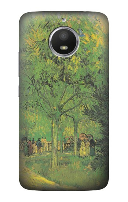 S3748 Van Gogh A Lane in a Public Garden Hülle Schutzhülle Taschen für Motorola Moto E4 Plus