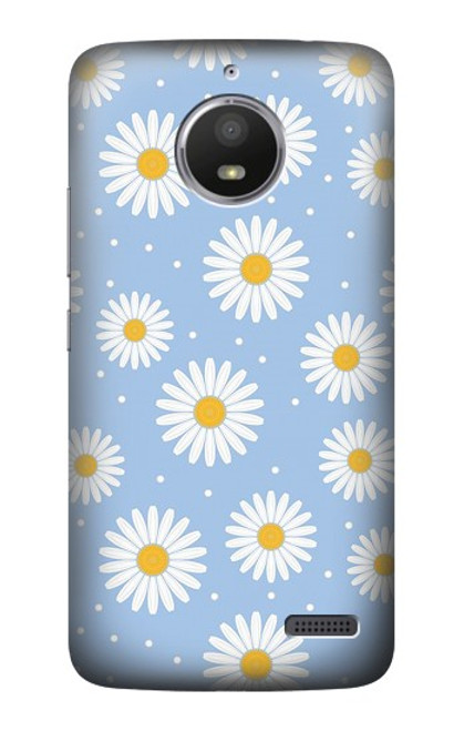 S3681 Daisy Flowers Pattern Hülle Schutzhülle Taschen für Motorola Moto E4