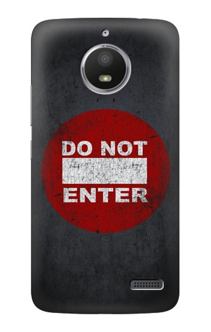 S3683 Do Not Enter Hülle Schutzhülle Taschen für Motorola Moto E4