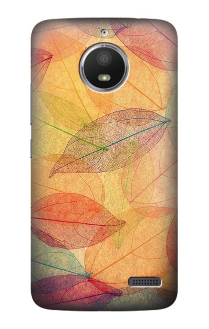 S3686 Fall Season Leaf Autumn Hülle Schutzhülle Taschen für Motorola Moto E4