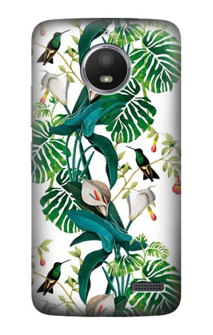 S3697 Leaf Life Birds Hülle Schutzhülle Taschen für Motorola Moto E4