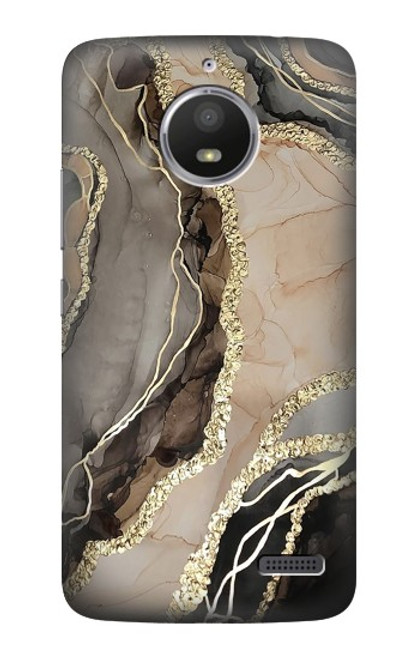 S3700 Marble Gold Graphic Printed Hülle Schutzhülle Taschen für Motorola Moto E4