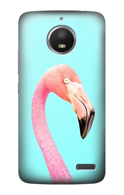 S3708 Pink Flamingo Hülle Schutzhülle Taschen für Motorola Moto E4