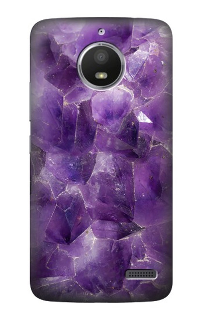 S3713 Purple Quartz Amethyst Graphic Printed Hülle Schutzhülle Taschen für Motorola Moto E4