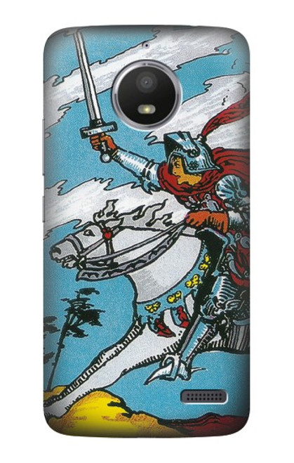 S3731 Tarot Card Knight of Swords Hülle Schutzhülle Taschen für Motorola Moto E4
