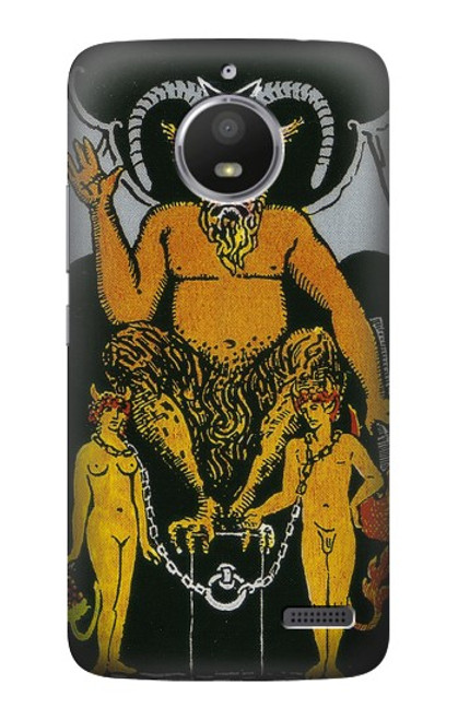S3740 Tarot Card The Devil Hülle Schutzhülle Taschen für Motorola Moto E4