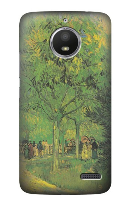 S3748 Van Gogh A Lane in a Public Garden Hülle Schutzhülle Taschen für Motorola Moto E4