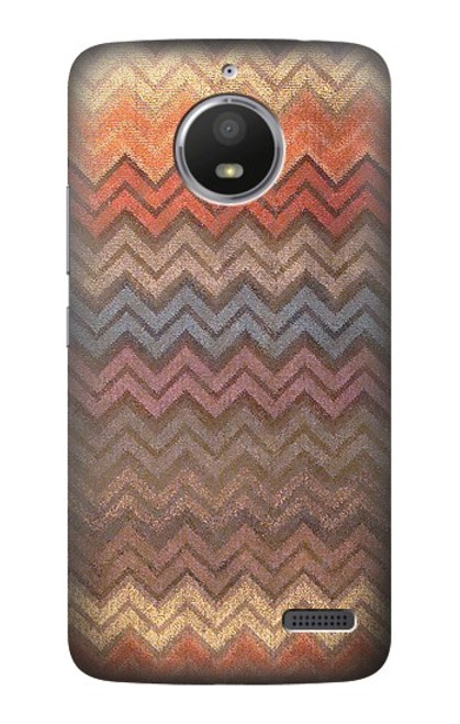 S3752 Zigzag Fabric Pattern Graphic Printed Hülle Schutzhülle Taschen für Motorola Moto E4