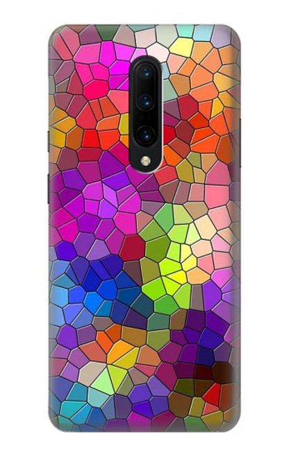 S3677 Colorful Brick Mosaics Hülle Schutzhülle Taschen für OnePlus 7 Pro