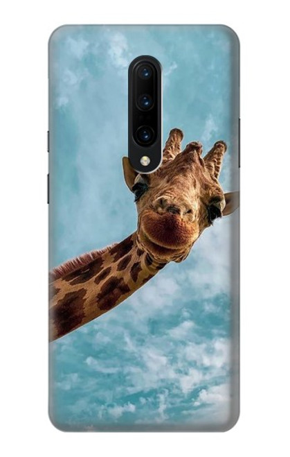 S3680 Cute Smile Giraffe Hülle Schutzhülle Taschen für OnePlus 7 Pro