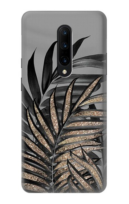 S3692 Gray Black Palm Leaves Hülle Schutzhülle Taschen für OnePlus 7 Pro