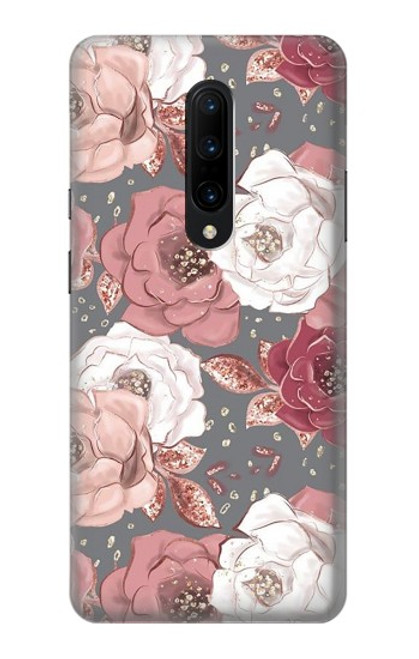 S3716 Rose Floral Pattern Hülle Schutzhülle Taschen für OnePlus 7 Pro