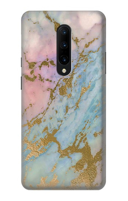 S3717 Rose Gold Blue Pastel Marble Graphic Printed Hülle Schutzhülle Taschen für OnePlus 7 Pro