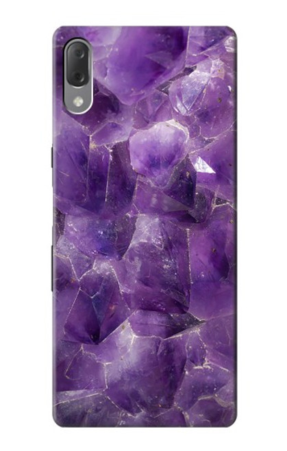 S3713 Purple Quartz Amethyst Graphic Printed Hülle Schutzhülle Taschen für Sony Xperia L3