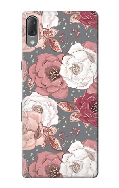 S3716 Rose Floral Pattern Hülle Schutzhülle Taschen für Sony Xperia L3