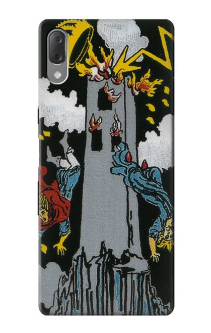 S3745 Tarot Card The Tower Hülle Schutzhülle Taschen für Sony Xperia L3