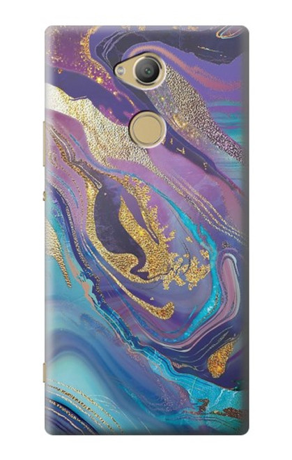 S3676 Colorful Abstract Marble Stone Hülle Schutzhülle Taschen für Sony Xperia XA2 Ultra