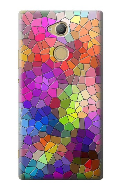 S3677 Colorful Brick Mosaics Hülle Schutzhülle Taschen für Sony Xperia XA2 Ultra