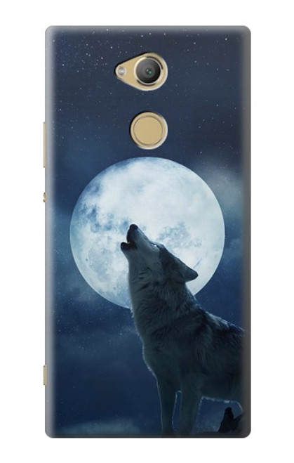 S3693 Grim White Wolf Full Moon Hülle Schutzhülle Taschen für Sony Xperia XA2 Ultra