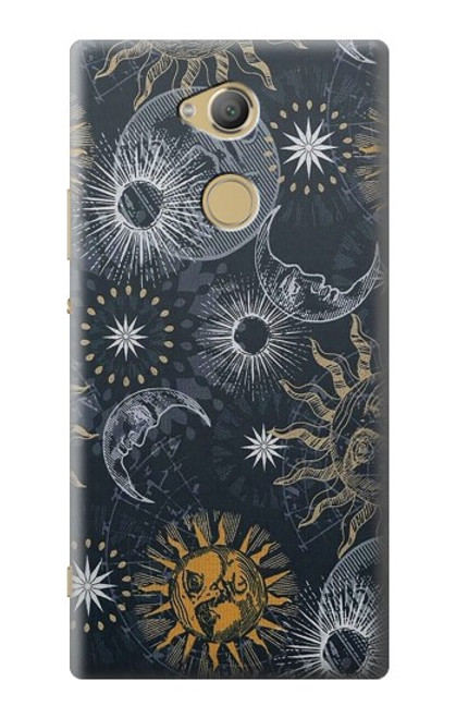 S3702 Moon and Sun Hülle Schutzhülle Taschen für Sony Xperia XA2 Ultra