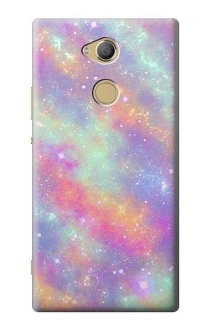 S3706 Pastel Rainbow Galaxy Pink Sky Hülle Schutzhülle Taschen für Sony Xperia XA2 Ultra