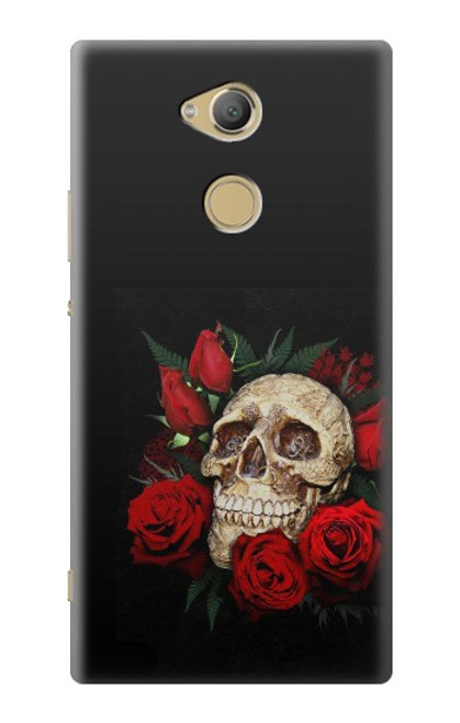 S3753 Dark Gothic Goth Skull Roses Hülle Schutzhülle Taschen für Sony Xperia XA2 Ultra